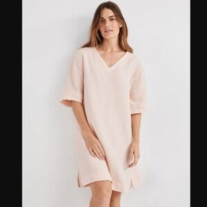 Haven Well Within Dress Size Large Peach Pastel Organic Gauze Breezy Minimal New